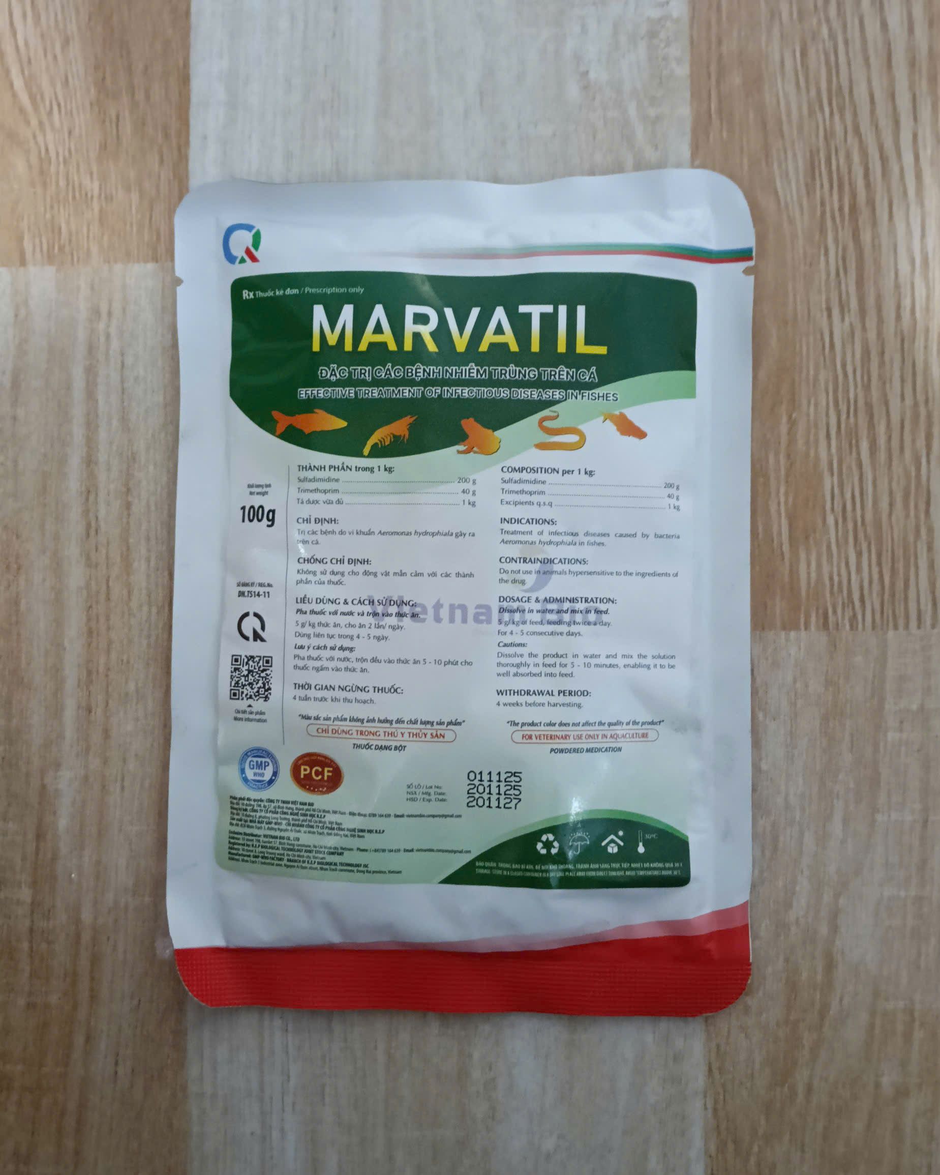 Bao bì MARVATIL 100g chính hãng
