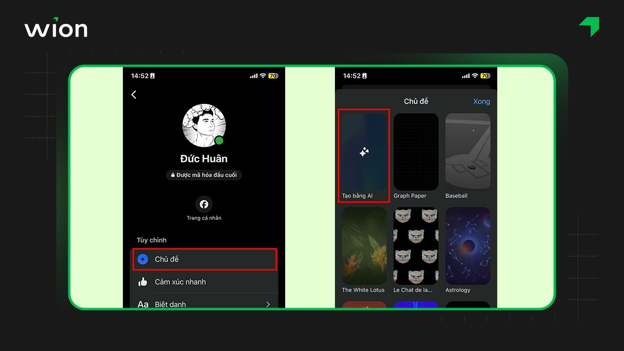 Bước 2 - Cách tạo chủ đề Messenger bằng AI