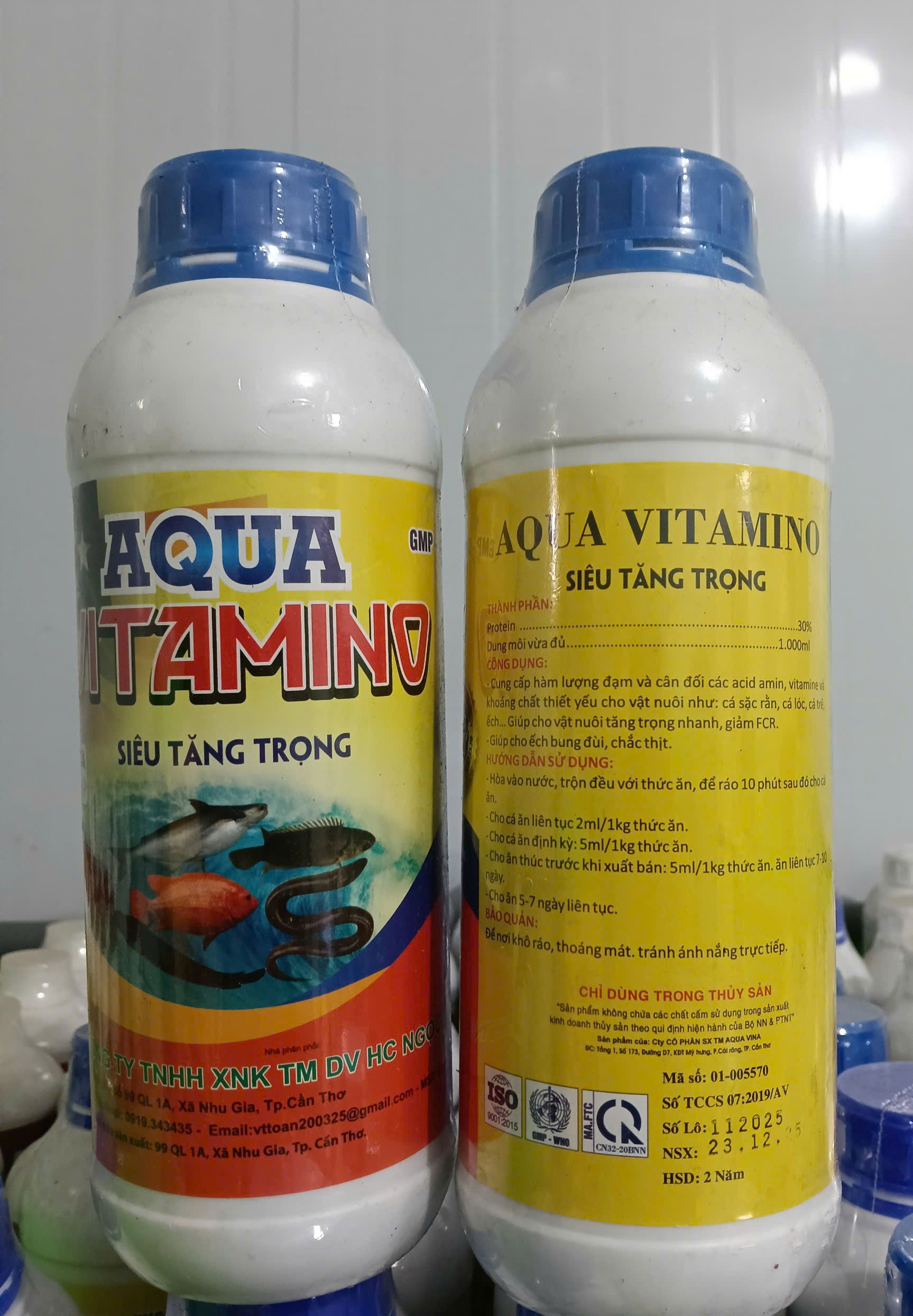 thành phần công dụng cách dùng aqua vitamino tăng trọng thủy sản