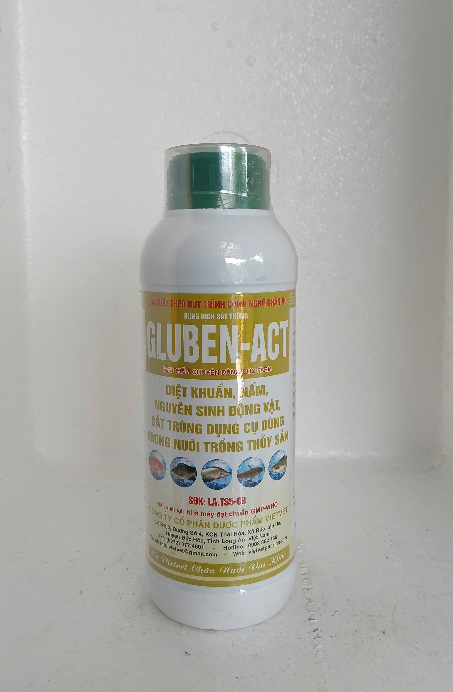GLUBEN ACT dung dịch sát trùng thủy sản diệt khuẩn ao nuôi tôm cá