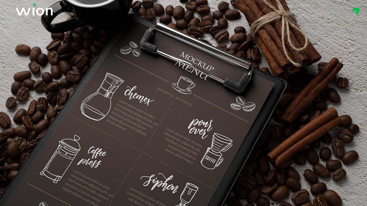 Cách thiết kế menu quán cà phê bằng hình vẽ