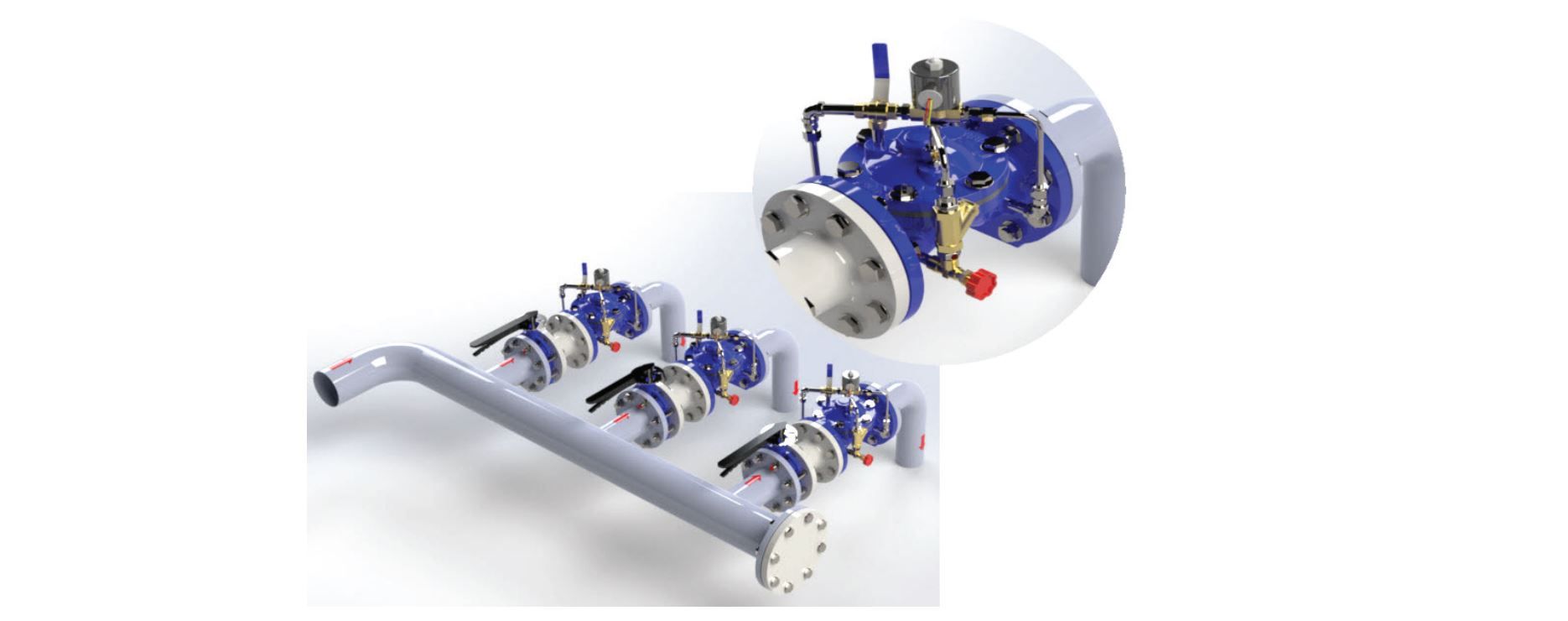 Mô hình lắp đặt Van điện từ Robo