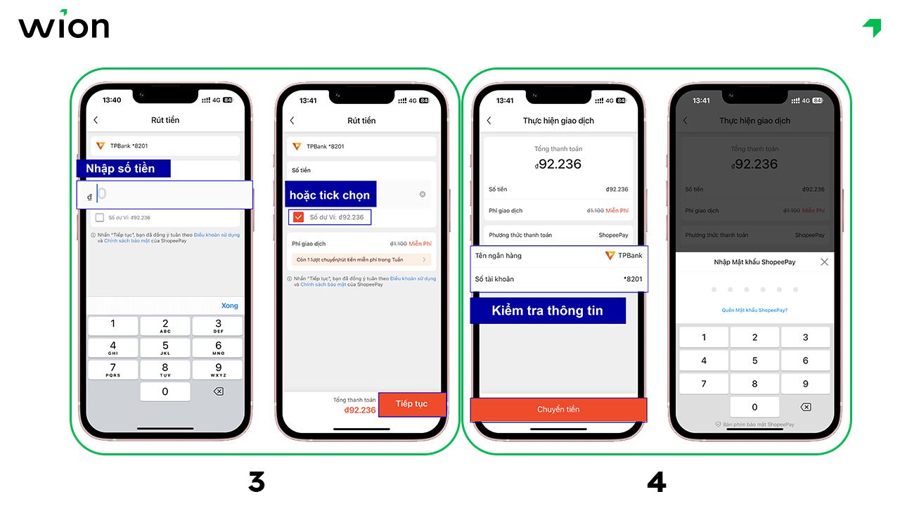 Cách rút tiền từ ví ShopeePay về ngân hàng liên kết