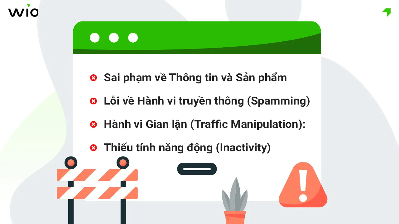 Những lỗi khiến Shop không hiển thị hoặc bị khóa