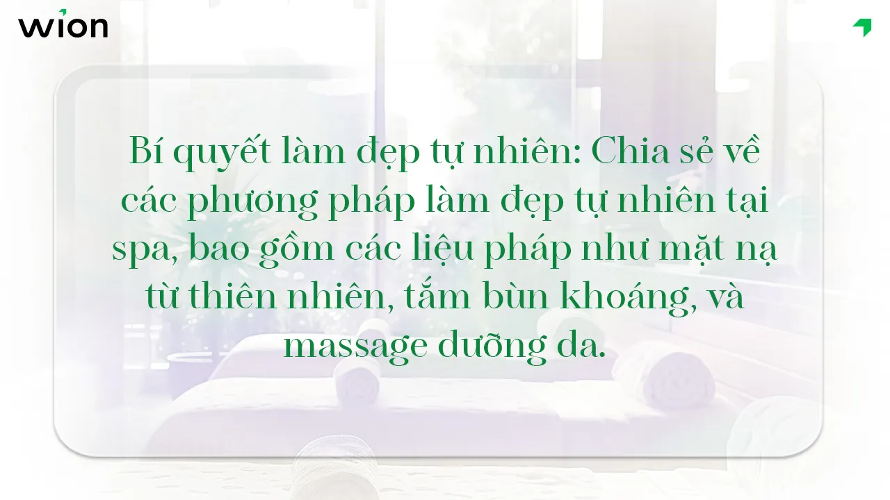 Mẫu content hay về spa dưỡng sinh