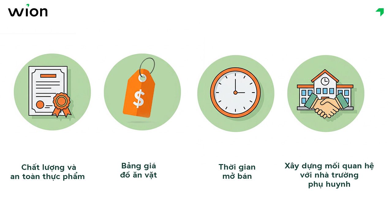 Lưu ý khi bán đồ ăn vặt cho học sinh tiểu học