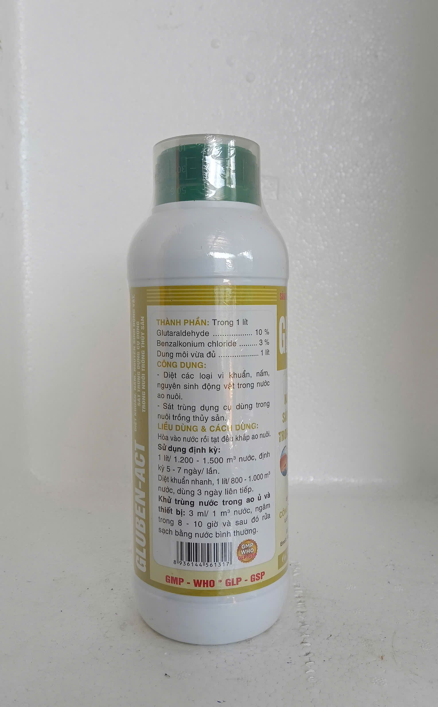 Thành phần và hướng dẫn sử dụng GLUBEN ACT sát trùng thủy sản