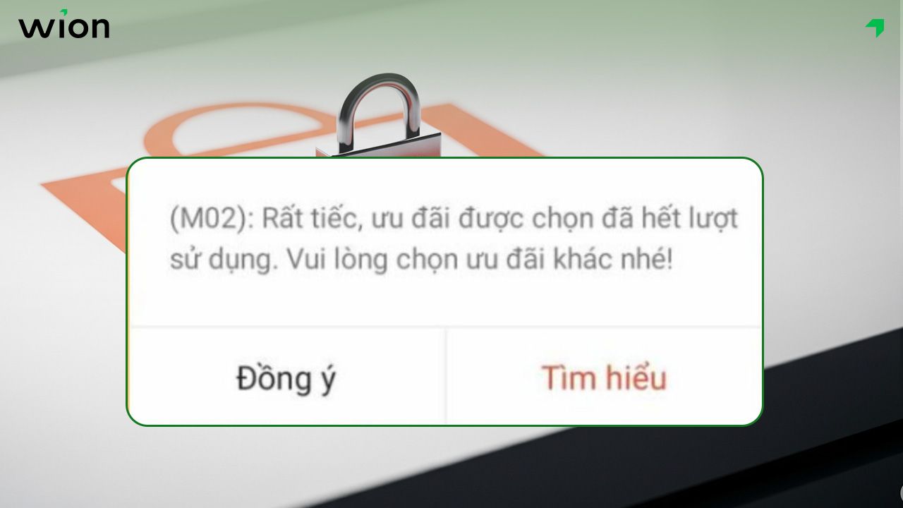 Bị lỗi M02 Shopee