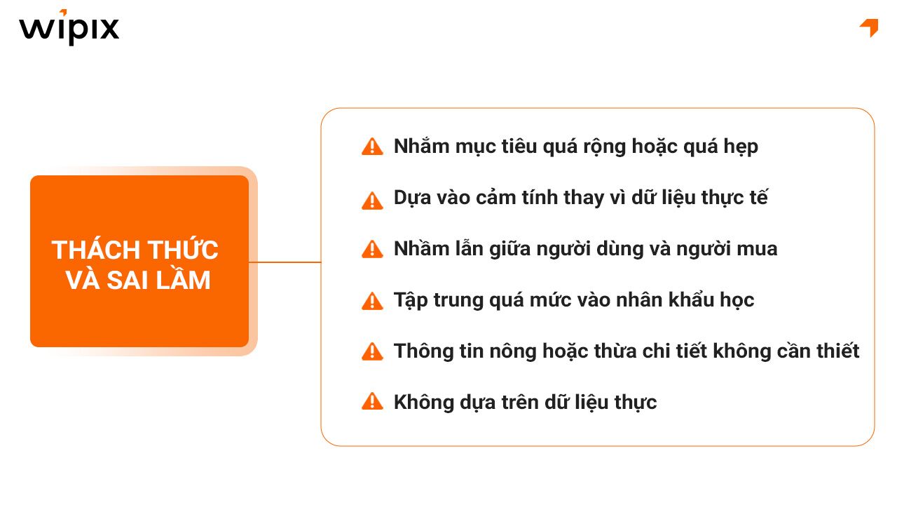 Thách thức và sai lầm thường gặp khi xây dựng chân dung khách hàng