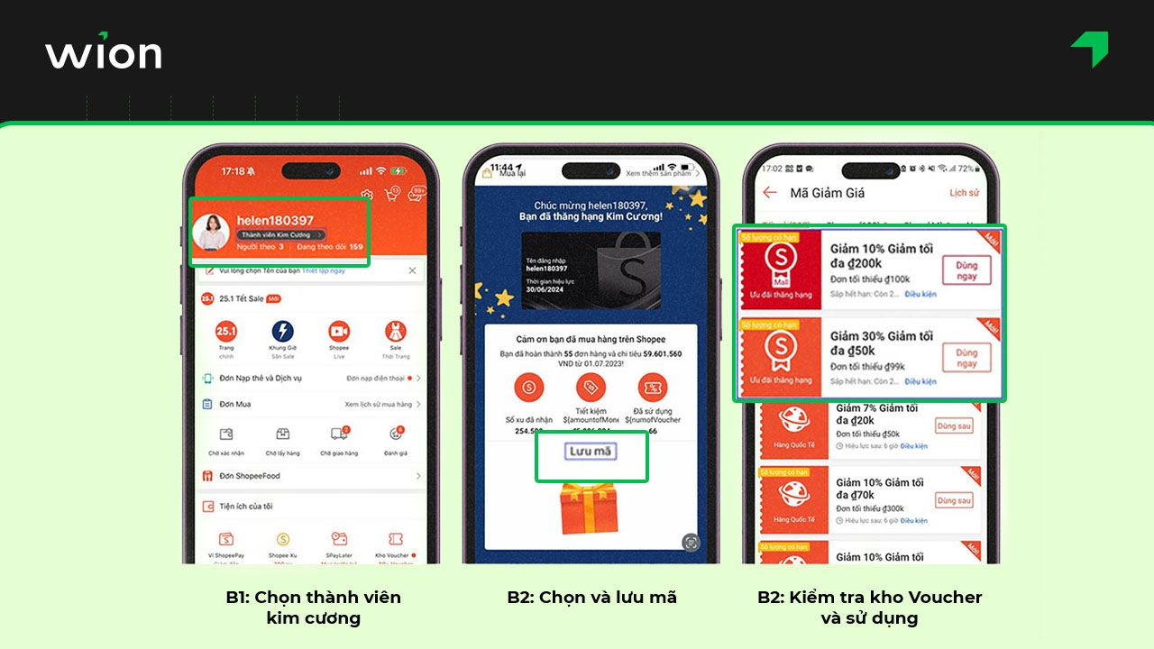 Cách nhận ưu đãi khi thăng hạng vàng/kim cương