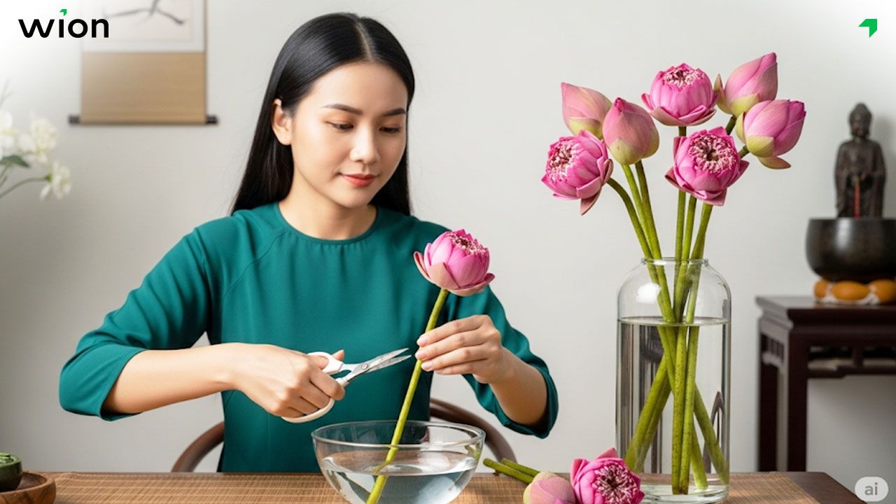 Cách bảo quản hoa sen tươi lâu
