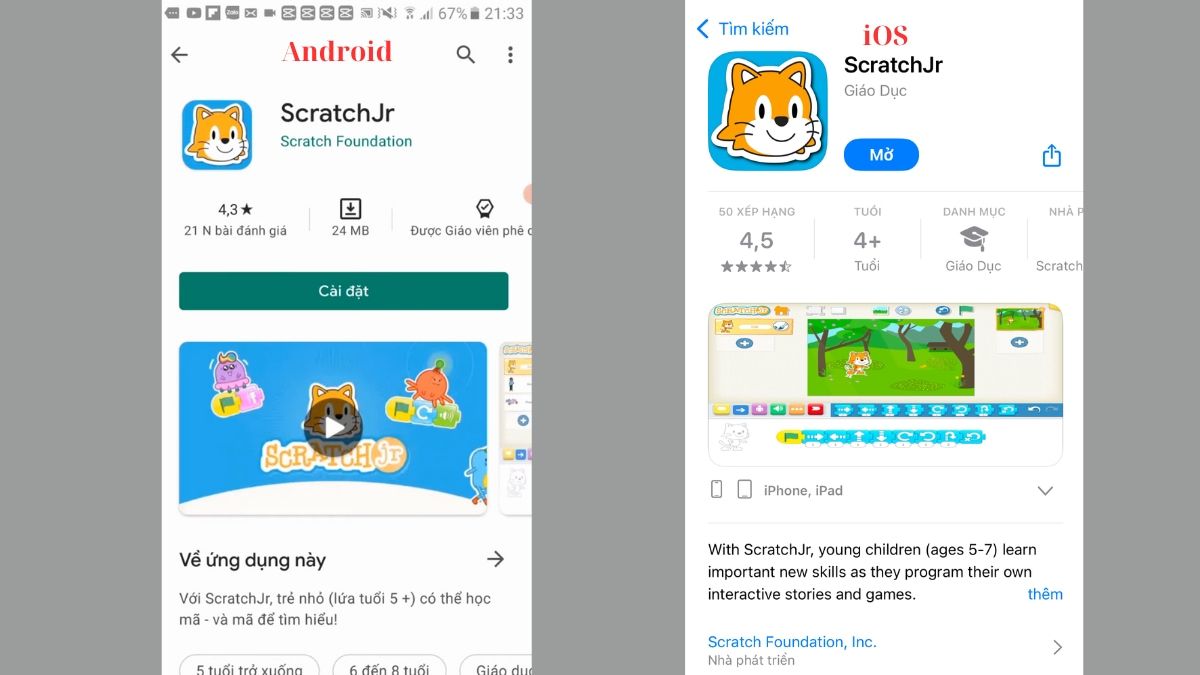 Hướng dẫn cách cài đặt phần mềm Scratch trên điện thoại - bước 3