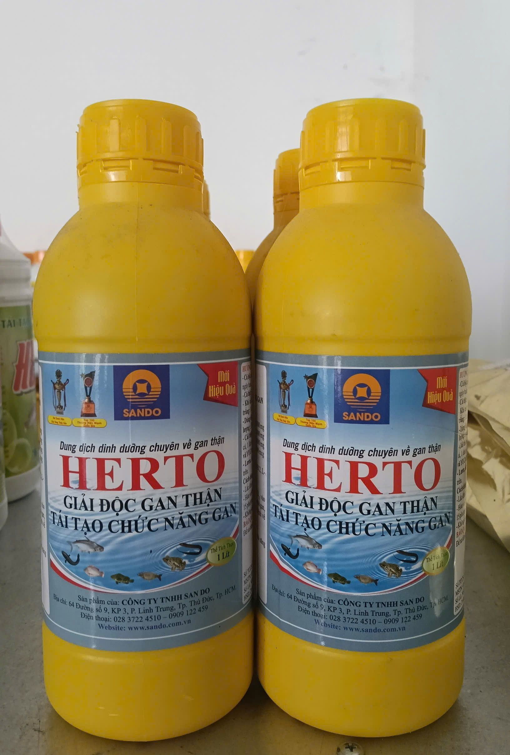 HERTO giải độc gan thận cho tôm cá hiệu quả cao